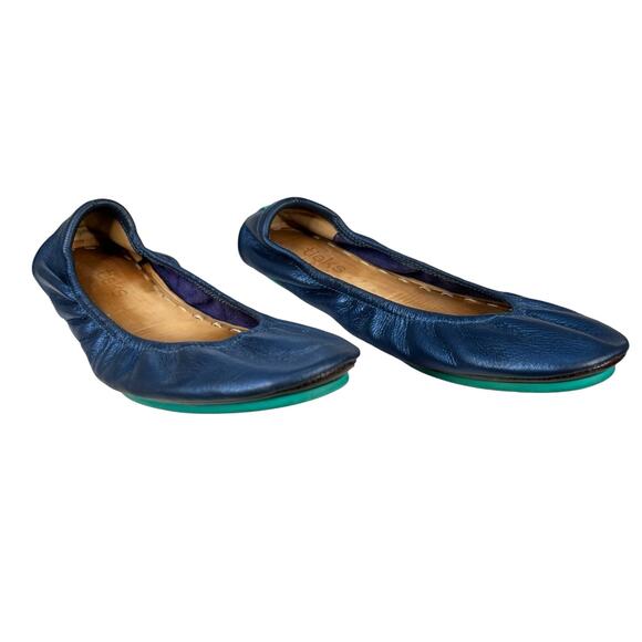 Tieks Women’s Blue Patent Leather Slip On Flat Size US 7 - Picture 5 of 11